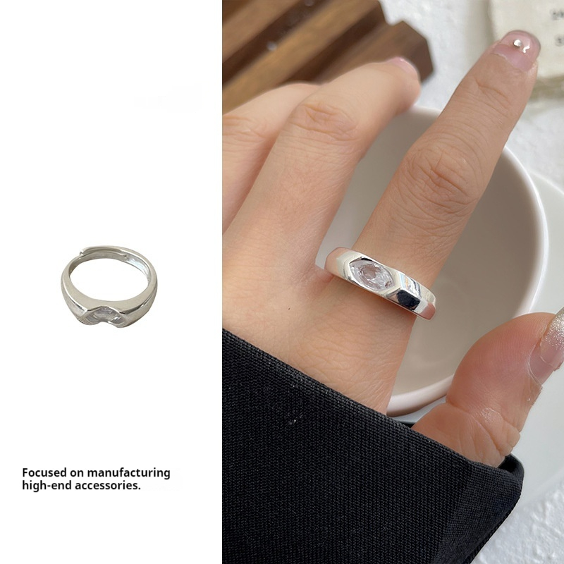 2962f976-36ee-46b6-a7dd-e22890cf6c3a_fine Women's Subtle Design Light Luxury Fashion Openwork 925 Silver Ring - View 4