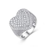 Men's Luxury And Fashionable Light Luxury Jewelry Silver Ring S925 Silver-plated Platinum Set With Top-quality Moissanite - V