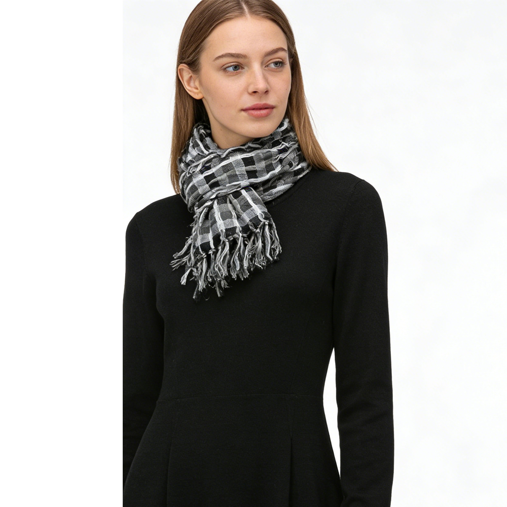 2a278139-b667-4a11-8231-fc234de7e3c7 2pcs Grey Leopard Printed Square Scarf , Minimalist Head Scarf ,Luxe Look For Evening Wear,Scarf,vacation,daily Life,evening