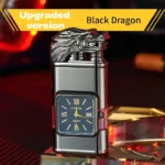 Vintage Watch Style Butane Flashlight LighterWindproof Flameless Jet FlameDual Flame ControlMetal Roman Numerals And Quartz D