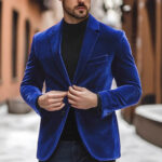 velvet blazer slim-fit