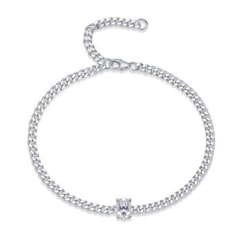 Breakthrough - Set With Top-quality Moissanite, Fashionable And Light Luxury Jewelry Silver Bracelet S925, Silver-plated Plat
