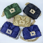 Retro Crumpled Clutch Chain Shoulder Messenger Bag - View 1