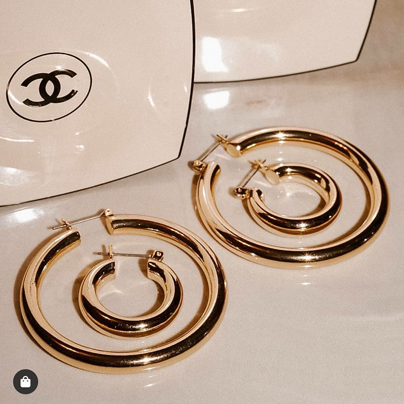 2bb86e9a-b366-4c7d-a22d-b453f74ced33 Titanium Steel HOOP Ring HOOP Earrings Cold Scenery Surface - View 1