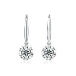 Top-quality Moissanite Luxury And Fashionable Light Luxury Jewelry Silver Stud Earrings S925 Silver Plated Platinum - View 1