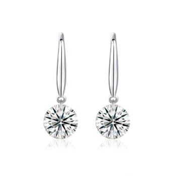 Top-quality Moissanite Luxury And Fashionable Light Luxury Jewelry Silver Stud Earrings S925 Silver Plated Platinum - View 1