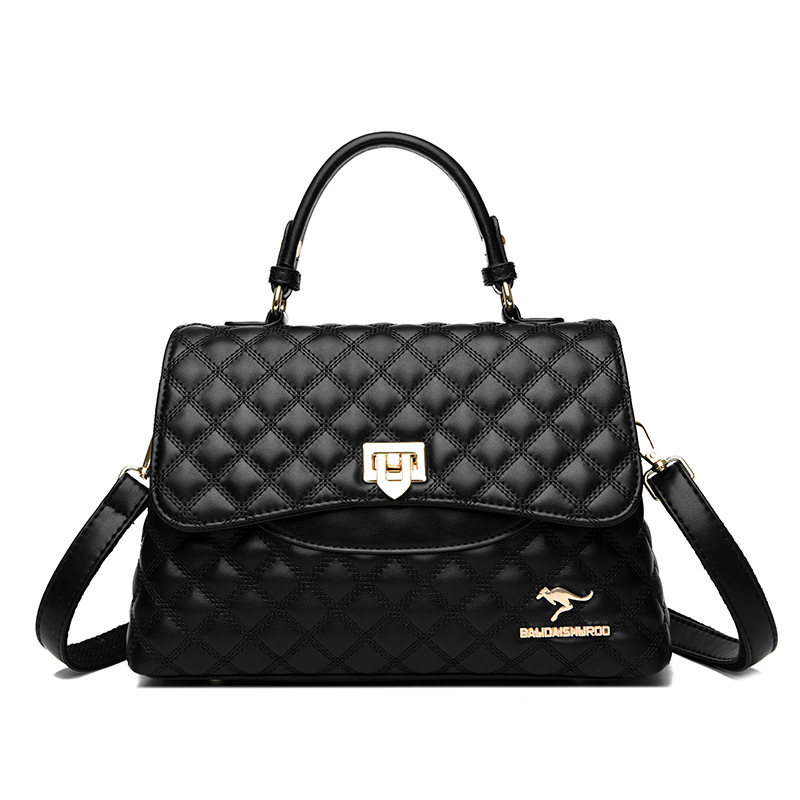 2ce76ff9-671b-4e15-80d7-7fbc443cee64 Fashionable Versatile Diamond-quilted Crossbody Shoulder Bag - View 5
