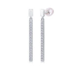 silver earrings - View 1