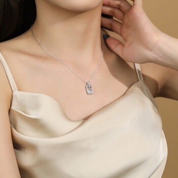 silver necklace Original S925 Sterling Silver Perfume Bottle Star Necklace