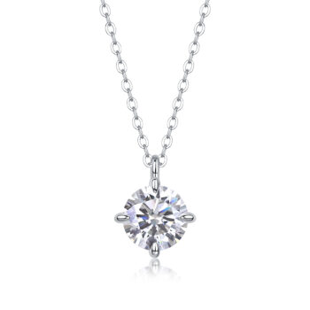 Round Rhythm - A Luxurious And Fashionable Light Luxury Trend Jewelry And Silver Pendant Set With Top-quality Moissanite, S925 Silver-plated Platinum