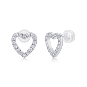 From The Heart - Premium Moissanite Luxury Fashion Light Luxury Jewelry Silver Stud Earrings S925 Silver Plated Platinum