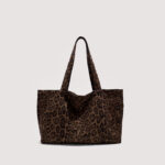 Versatile Leopard-Print Tote Bag That Can Be Worn As A Shoulder Or Hand Bag - View 1