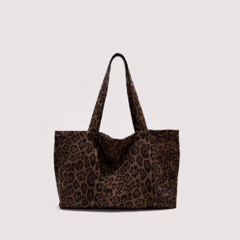 Versatile Leopard-Print Tote Bag That Can Be Worn As A Shoulder Or Hand Bag - View 1