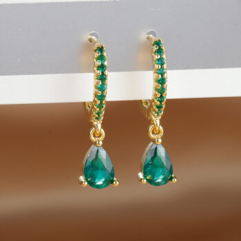 Luxurious High-end Diamond-studded Colorful Drop Earrings - View 2