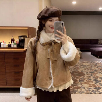 thickened lambswool short