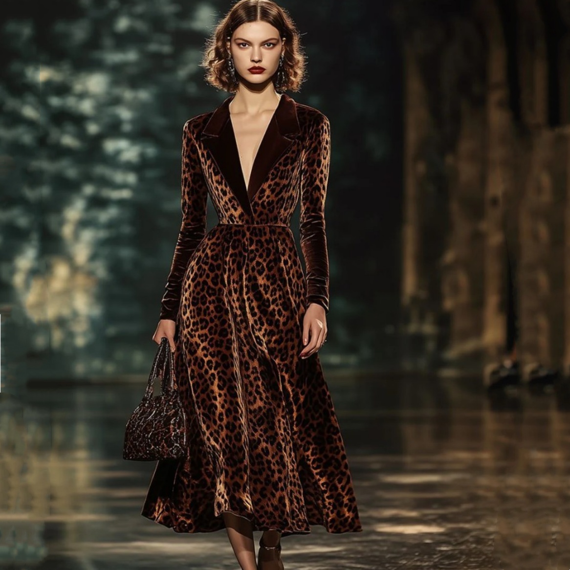 33ed95bb-821a-4993-b5eb-6187b71f269a.jpg Retro Velvet Leopard-Print Colorblock Lapel Dress