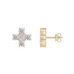 Holy Crystal - Set With Top-quality Moissanite, Luxurious And Fashionable Light Luxury Jewelry, Silver Stud Earrings, S925 Si
