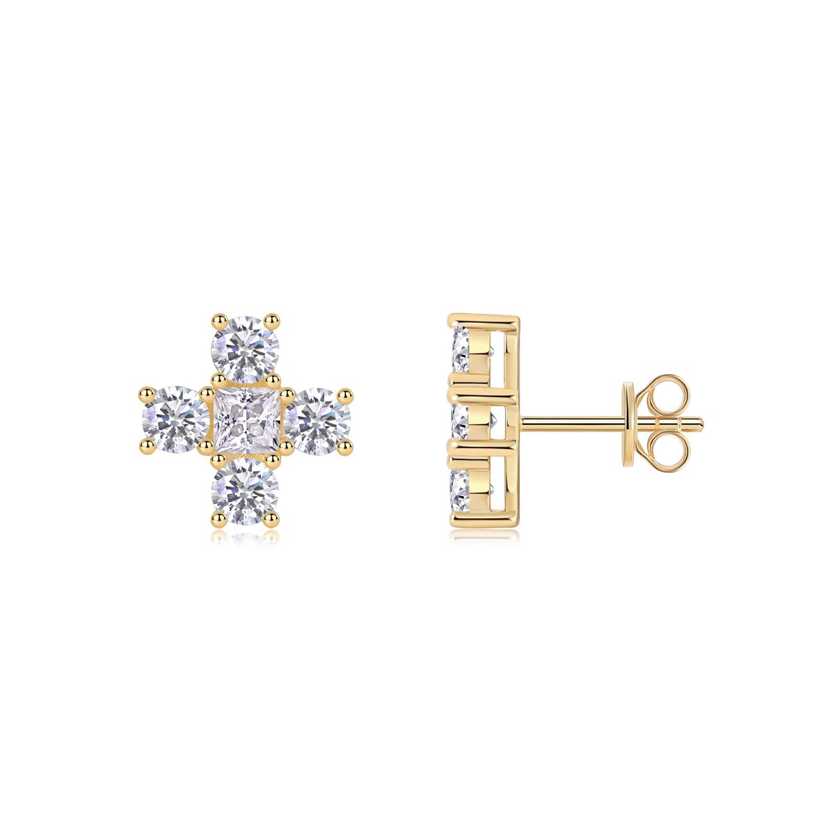 35475fa0-f623-4277-b7d0-28dfb85d775d Holy Crystal - Set With Top-quality Moissanite, Luxurious And Fashionable Light Luxury Jewelry, Silver Stud Earrings, S925 Si