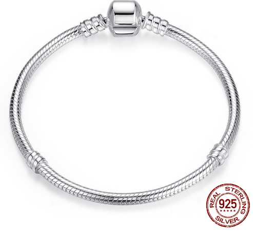 3552415061822 Luxury 100% 925 Sterling Silver Charm Chain Fit Original Bracelet Bangle for Women Authentic Jewelry Pulseira Gift XCHS902 -