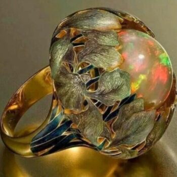 ring Colorful Opal Ring Womens Jewelry From Europe And The US