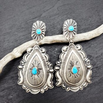 Retro Bohemian Turquoise Earrings For Women - View 2