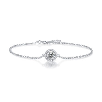 Luxury Bracelet - Set With Top-quality Moissanite, Fashionable And Light Luxury Jewelry Silver Bracelet S925, Silver-plated P