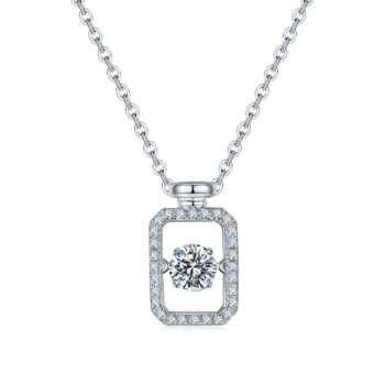 Set With Top-quality Moissanite, This Luxurious And Fashionable Light Luxury Trend Jewelry Necklace Pendant Is Made Of S925 S