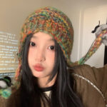 Rainbow Wool Knitted Toe Cap Beanie Hat - View 1