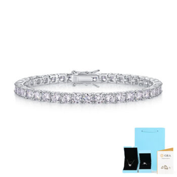 silver bracelet 0.3-carat Luxury And Fashionable Light Luxury Trend Jewelry Silver Bracelet Set With Top-quality Moissanite,