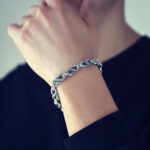 Men's Style 925 Silver Zodiac Dragon Bone Bracelet - View 1