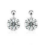 Top-quality Moissanite Luxury And Fashionable Light Luxury Jewelry Silver Stud Earrings S925 Silver Plated Platinum - View 1