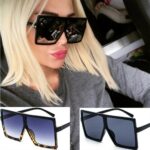 oversized square flat Oversized Square Flat Top Women Very Lrge Ladies Fashion Sunglasses Shade UV400