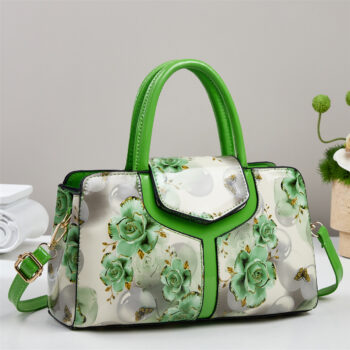Contrast-color Printed Patchwork Large-capacity Chic Shoulder Bag - View 1