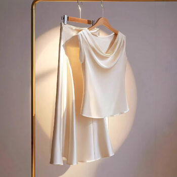 sleeveless scooped-neck paired