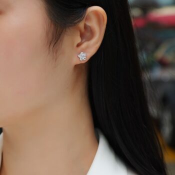 silver earrings - View 2