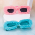 plush square sunglasses - View 1