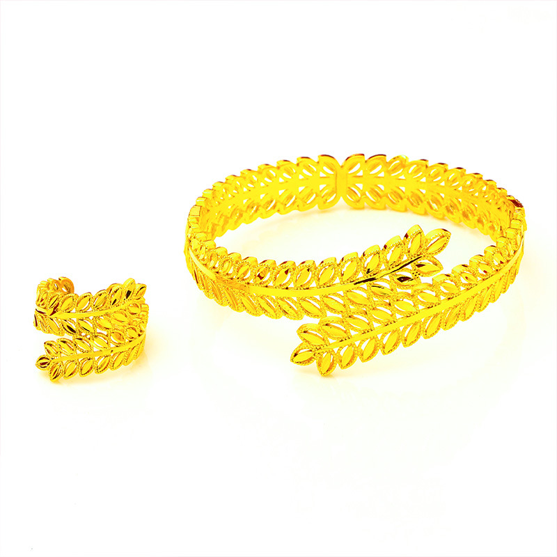 45fce3ed-fd50-4296-b82b-15e31a0b370b Peacock Ladies' Wheat Women's Ring Bangle Bracelet - View 5