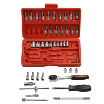 46PCS 1-4 Socket Wrench Screwdriver Bits Ratchet Driver Kit Repairing Tool Set - Okita Shop