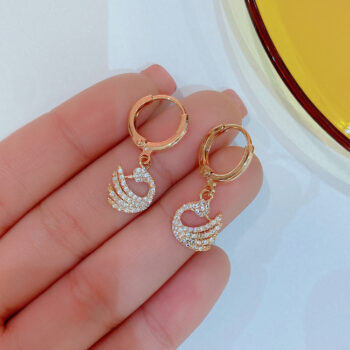 earrings Warm Cat Eye Stone Swan Elegant Super Fairy Earrings