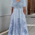 floral print lace-trimmed - View 1