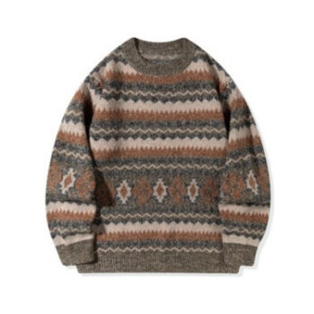 mens thickened crew-neck