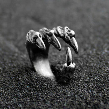 skull ring rock-style - View 1