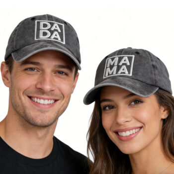 Set Of 2 Pcs Dada Mama Couples Hats,New Parents Wedding Gifts Baseball Caps Dad And Mom Hats - View 2