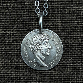 Sterling Silver Antique Coin Necklace Jewelry Collarbone Chain Coin Pendant - View 1