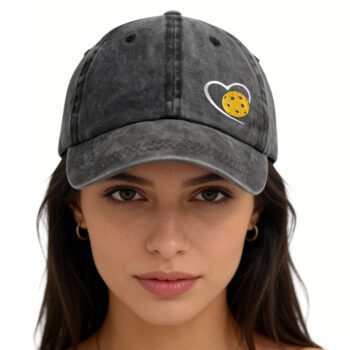 2pcs Pickle Ball Hat For Men Women, Adjustable Embroidered Wash Cotton Baseball Cap - View 2