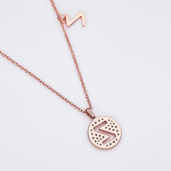 One Of The 26 Letters, Z, Set With Top-quality Moissanite, Luxurious