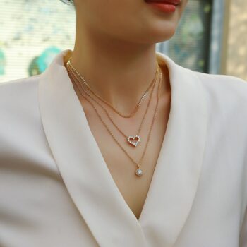 0.5 Carat Luxury Fashion Minimalist Trend Jewelry Silver Pendant Necklace With Top-quality Morganite, S925 Silver Electroplat