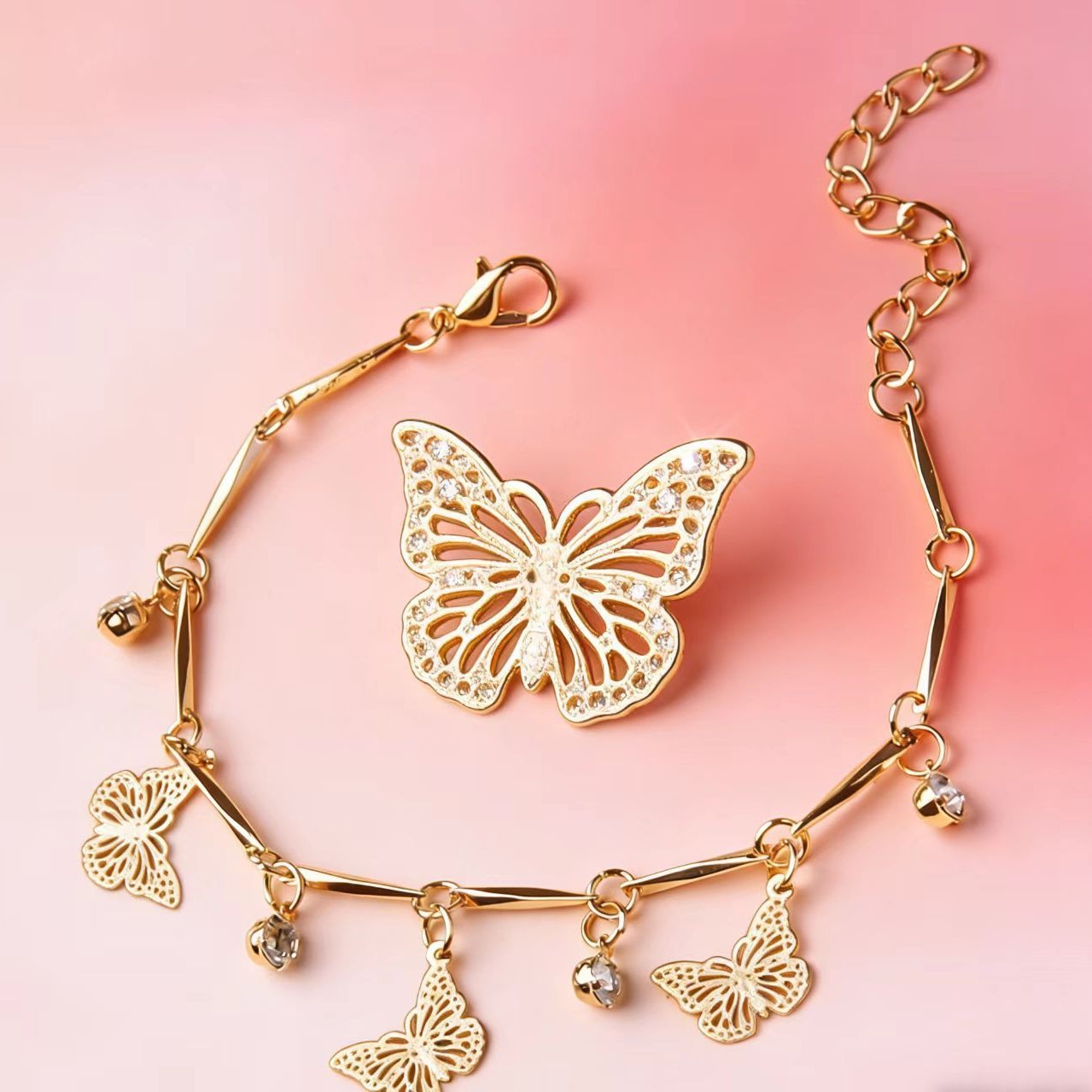 4bdb6b8c-7409-4d21-af64-84cfb6d8602a Female Butterfly Simple Fashion Versatile Bracelet - View 3