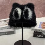 Personalized Anti-Mink Oversized Beanie For FallWinter Knitted Hat - View 1