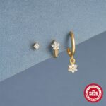 Stylish S925 Sterling Silver Candy-themed Three-piece Set With Colorful Zircon Stars - View 1